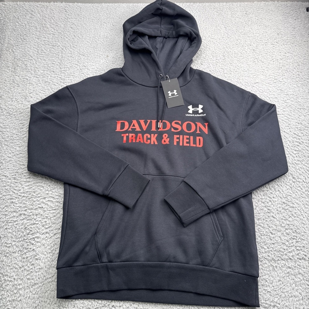Under Armour Hoodie Women Small Black New Davidson Track & Field Loose Fleece